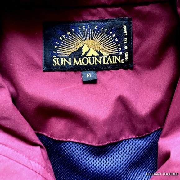 Sun Mountain Windbreaker Jacket Mens M Blue Full Zip Mesh Lined Golf Performance - Picture 5 of 11